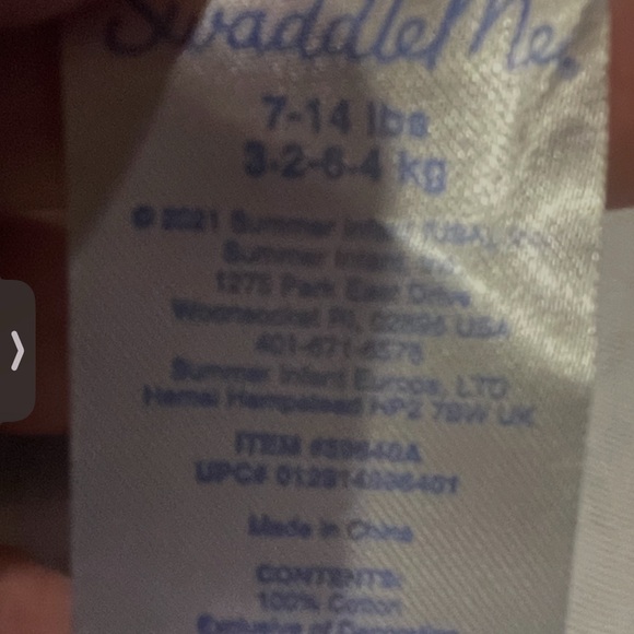 Swaddle Me Baby SleepSack Dot Gray 100%Cotton, Size SM-MD 0~3 Month & 7~14 Lbs - Picture 13 of 16